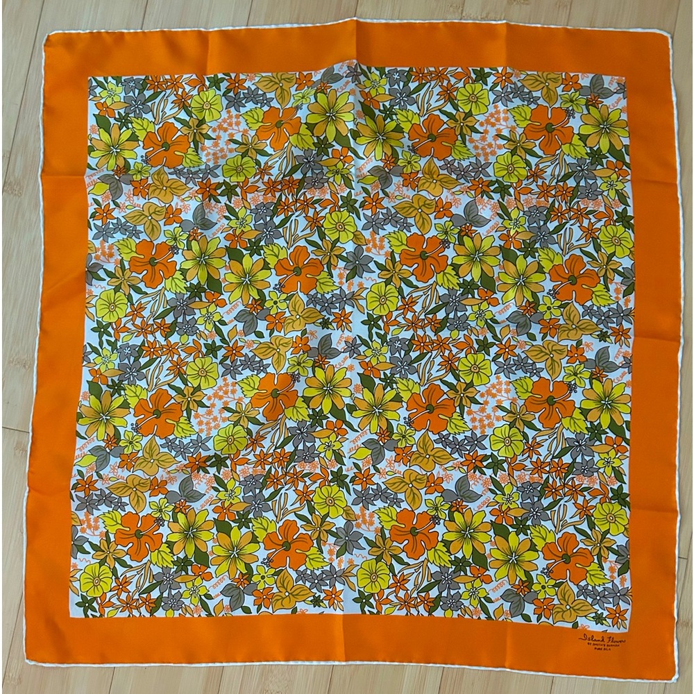 Island Flowers by Smith’s Bermuda silk scarf